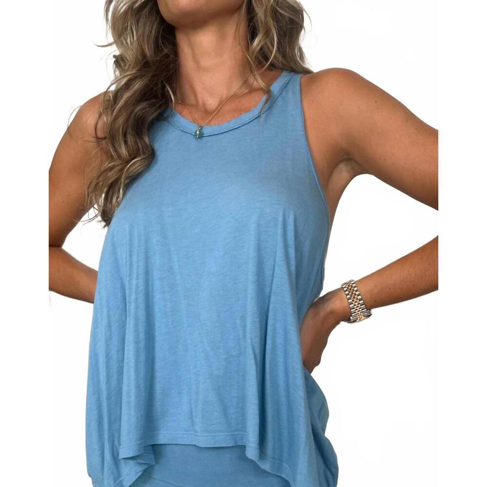 NEW FRESH LAUNDRY crew neck tank in blue